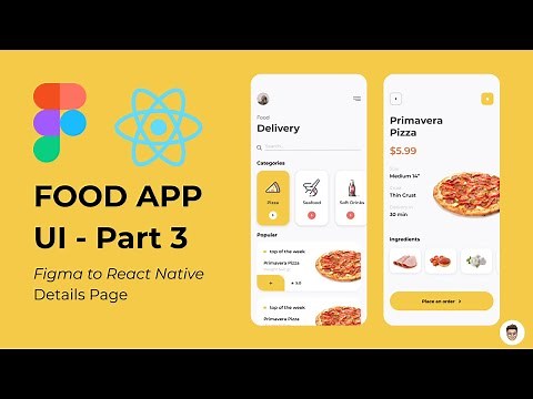 Food App UI Part 3 - Figma to React Native