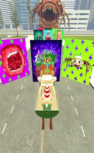 All Size Evolution Crabtanic vs Car Eater Monster BOSS 2d 3d Meme Big City #shorts #gmod