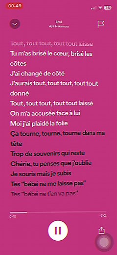 Lyrics of Aya Nakamura's 'Brisé'