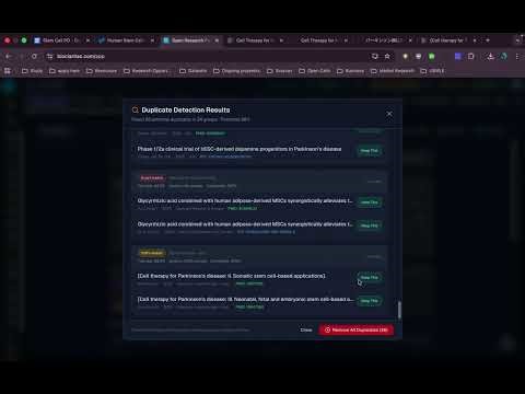 2- Duplicate check and relevance score