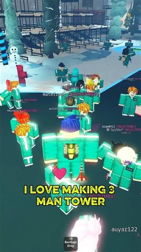 ROBLOX SON LOVES MAKING A 3 MAN TOWER!?💀😂🌈 #ROBLOX #ROBLOXEDIT #ROBLOXSHORTS
