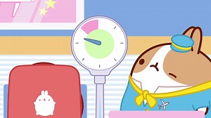 When you come back from vacation and your luggage exceeds the maximum weight ... ⚠️✈️ | Molang