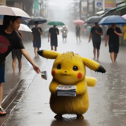 Cute Pikachu Moments Captured in AI Video
