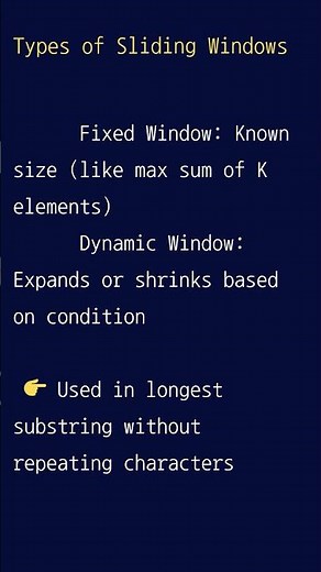 The Sliding Window Technique