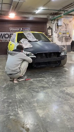 Car Body Repair and Painting Process in Workshop