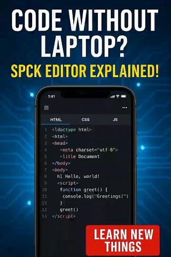 Spck Editor – Code Websites on Your Mobile! 💻📱 | Learn New Things