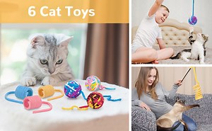 Watch Yarn Cat Ball with Bell and Cat Spring Toys on Amazon Live