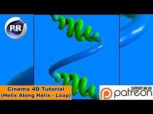 HELIX ALONG HELIX LOOP (Cinema 4D Tutorial)