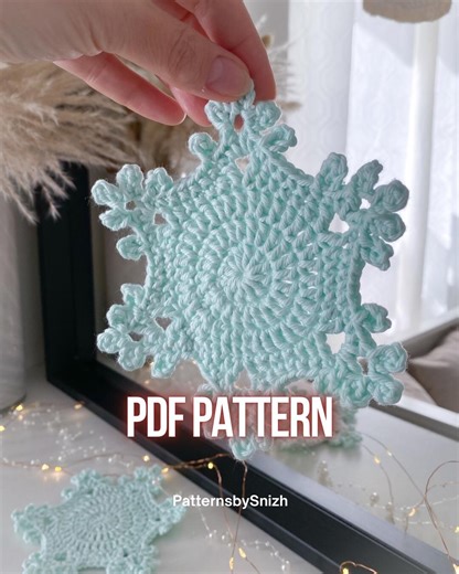 Crochet Snowflake Coaster Pattern - Easy Christmas DIY (PDF Pattern   Video Tutorial) - Etsy UK