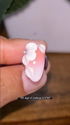 3D nail art tutorial | Full tutorial | Day 321/365 #nailart #nailextension