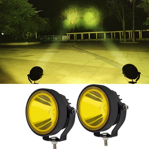 Watch led round yellow offRoad driving spot lights for ATV UTV SUV on Amazon Live