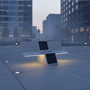 [Hot Item] Solar Smart Garden Bench with USB Charging and WiFi Connectivity