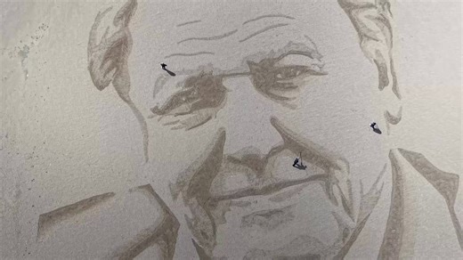 Veteran British natural historian David Attenborough — the world's most authoritative voice on the natural world — who will turn 100 on May 8, has had his likeness drawn in the sand at Morecambe Bay, northwestern England https://t.co/dB1z37VF40