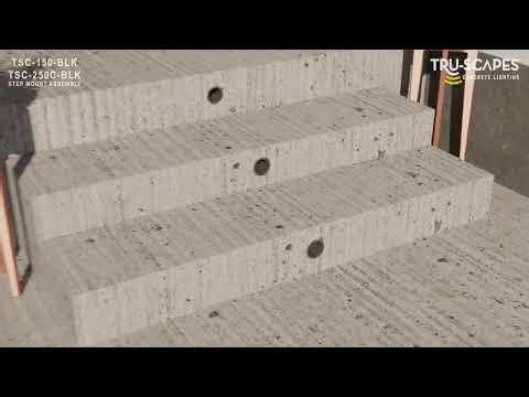 Concrete Step Lighting Installation!