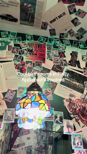 So, we had the Outback inspired bathroom and Manong is coming in hot with another banger — Applebee’s inspired bathroom. I had no clue this one existed when I seen the Outback one the last time I was here #Manong #PhillyRestaurants #RestaurantsInPhilly #Philly #CoolBathrooms