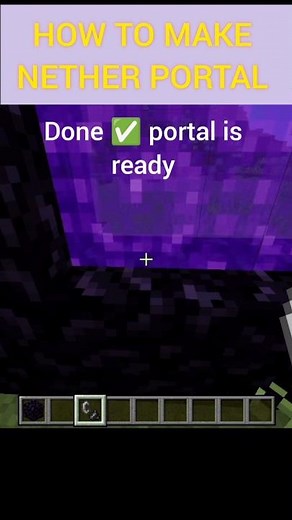 How to make neither portal in mcpe best neither portal