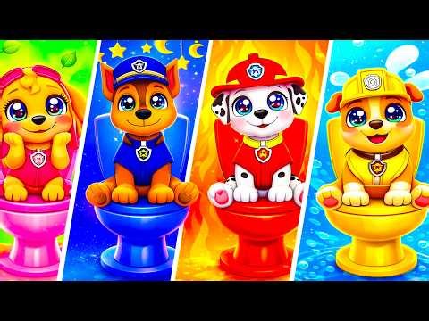 Which Paw Patrol Pup Will Be the First to Finish the Toilet Challenge? 🐶🚽 | PAW Patrol Animation