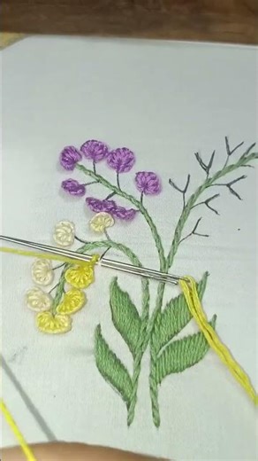 cute tiny flowers embroidery stitching #stitch #handembroidery #flowers