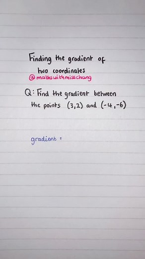 Finding the Gradient Between Two Points Explained