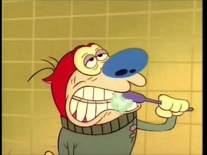 The Ren & Stimpy Show: Stimpy Brushing Teeth (scene) (part 1)