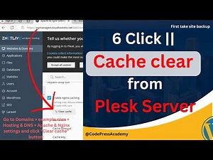 6 Click || Cache clear from Plesk Server