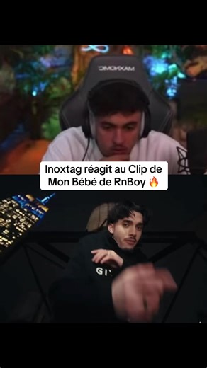 Inoxtag est en feu après l’écoute du son 🔥 #CapCut #inoxtag #rnboi #rap #fyp