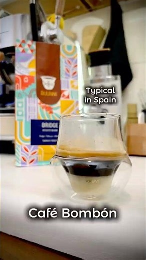 Café bombón, typical in Spain 🇪🇸☕️ #cafe #coffee #spain #fypシ #fyp #foryou #culture #recipe
