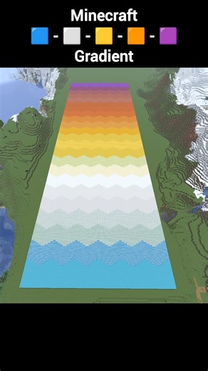 Minecraft Blue to White to Yellow to Orange to Purple Gradient