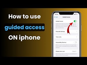 How to use guided access ON iphone iOS 18