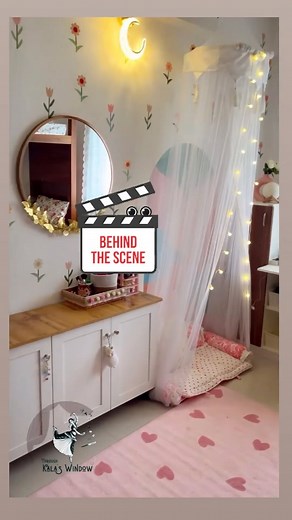 Through Kala’s Window on Instagram: "Behind the scenes of my lil girl’s room makeover❤️💖 🌸Wallstickers @letsdotherooms 🌸White side rack @amazondotin (it’s actually a shoe rack 😊) 🌸Mirror @amazondotin 🌸study table @ikea.india 🌸curtain @ikea.india 🌸Rug @ikea.india 🌸Bunk bed is custom made (mix of solid wood (Mahogany) and ply wood 🌸Rest of the decors are repurposed, handcrafted and carefully curated with love😌💖 - - - - - - - - - - - - - - - - - - - - - - - #roomtransformation #littlegi