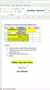 Praktis Rapikan Garis Kolom tekan Ctrl plus Double Click