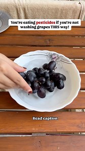 Did you know? Your grapes might be coated with pesticides, dirt, and even wax! A quick rinse under water won’t get rid of these hidden chemicals. If you’re not washing them properly, you’re unknowingly consuming pesticides with every bite! Here’s the RIGHT way to clean your grapes: ✅ Fill a bowl with water ✅ Add 1 tbsp baking soda 1 tbsp salt ✅ Soak the grapes for 10–15 minutes ✅ Rinse thoroughly under running water ✅ Pat dry and enjoy! Baking soda and salt help break down pesticide residues and