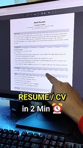 363K views · 1.9K reactions | How to Create Resume / CV #resume #cv #tech #viral #reels | STP Computer Education | Facebook