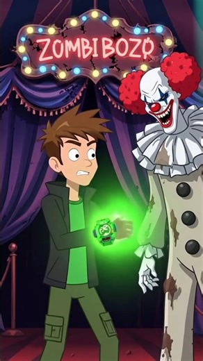 Ben 10 transforms into Ice Alien when encountering Zombozo,the Clown #ben10 #ben10omniverse #ben1000