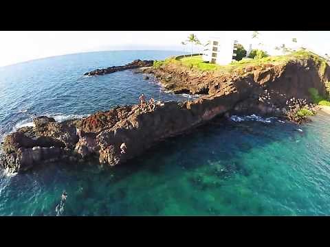 Black Rock cliff jumping drone footage [Maui/Hawaii]