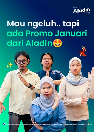 Jangan ngeluh karena kita kasih kamu promo awal tahun yang seru dari Aladin! 🎁 🛍️Buat harimu lebih manis dengan belanja gula pasir di @alfamidi_ku 🛒Hadiah eksklusif buat pengguna baru Aladin di @alfagift_idn 🧴Belanja skincare untuk pengguna baru Aladin di @dandan_indonesia Periode Rezeki Gajian Alfagift: 16 Januari 2026 - 31 Januari 2026 | www.aladinbank.id/promo/rezeki-gajian-alfagift Periode JSM Alfamidi: 5 Desember 2025 - 31 Januari 2026 (Berlaku setiap hari Jumat, Sabtu, dan Minggu) | ww