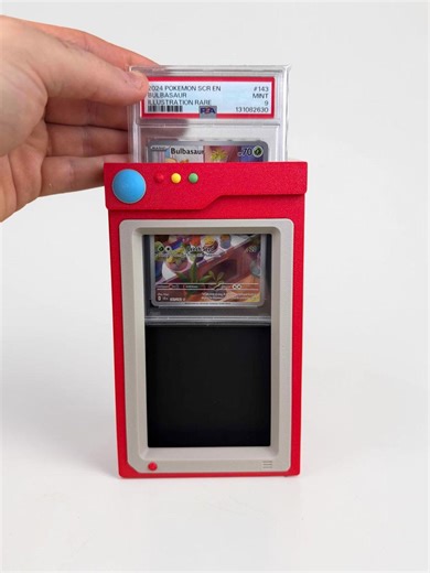 Pokedex Pokemon Card Graded Display Case - Pokemon TCG Case - Etsy