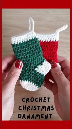 Crochet Mini Christmas Stocking Pattern