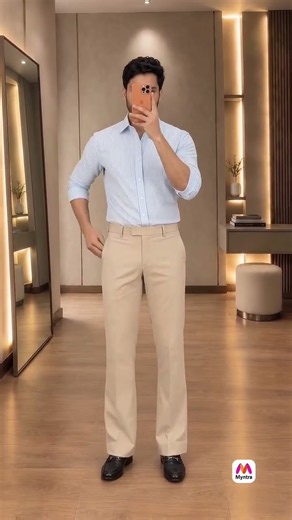 🔥 The Perfect Men’s Formal Outfits | 5 Shirt + 1 Beige Bootcut Trousers #Shorts