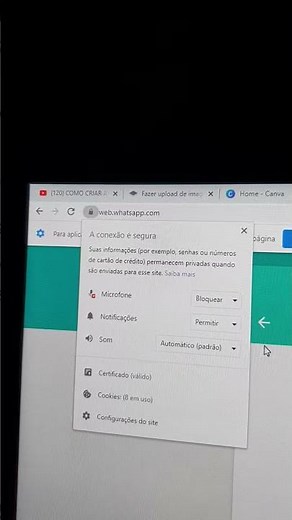 permitir microfone WhatsApp computado