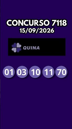 🟣QUINA 7118, VEJA OS NÚMEROS SORTEADOS NA QUINA DE HOJE #quinaresultado