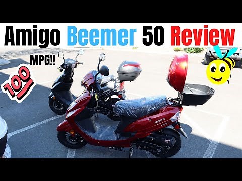 Amigo Beemer 50 Gas Scooter Review In White