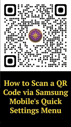 How to Scan QR Code via Samsung 📲 Quick Settings Menu #shorts #ytshorts #youtubeshorts #shortsfeed