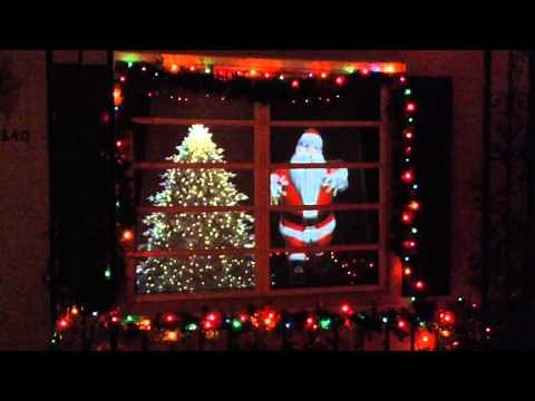 Christmas Window Santa a Video Projection Display