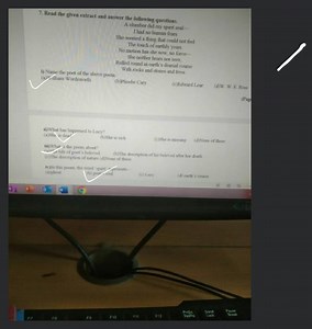 In this poern, the word 'spart' represents-... | Filo