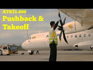 🔰ATR72-600 Pushback, Engine Start, and Takeoff 🚀