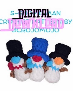 Schneemann Gnom häkeln: Schnell & einfach (PDF-Häkelanleitung)