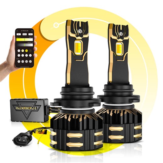 🆕9006/HB4 LED Bulb Fog Light/Low Beam Lighs 110W 25000LM GX Bi-Color Smart Series, with App Control Via Bluetooth & Dual Color Switchback | 2 Bulbs