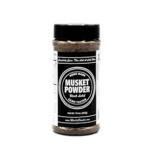 Musket Powder Black Label Original Blend Seasoning, All-Purpose Spice Mix for Meat and Game, 10 oz