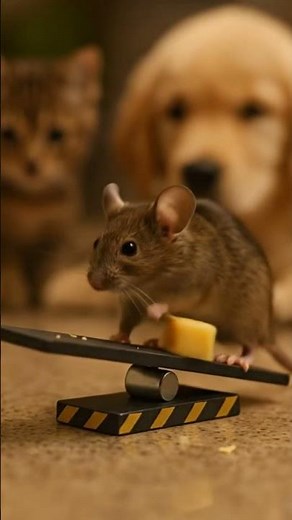 Will It Tip? Mouse vs. Cheese (ASMR) | Miso & Nugget#Shorts #ASMR #asmr #cat #cute#OddlySatisfying